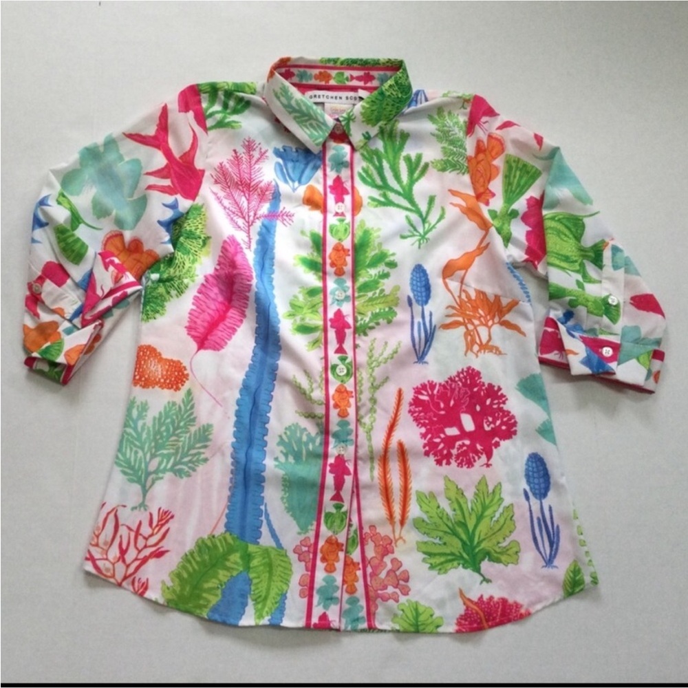Gretchen Scott Button Down Medium - image 1